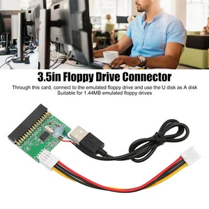 1.44MB 3.5in Floppy Drive Connector Plug and Play 34 PIN to USB Cable Adapter - Afbeelding 1 van 12
