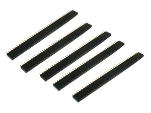 5 x listello boccola 40 poli dritto RM 2,54 mm adatto per intestazione pin penna - Foto 1 di 3