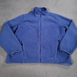 LL Bean Fleecejacke Damen mittelblau durchgehender Reißverschluss - Bild 1 von 10