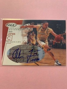 A3671 - 2001 SAGE Autographs Red #A24 Alvin Jones/599