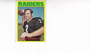 1972 Topps Football #169 Daryle Lamonica Oakland Raiders - Picture 1 of 1