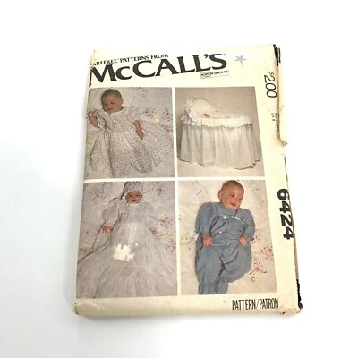 Vintage 1978 McCalls 6424 Baby Infant Oufits Newborn 3 6 Month Sewing Patterns - Image 1 of 3