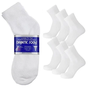 3-12 Pairs Men's Diabetic Ankle Socks Health Circulatory Cotton 9-11,10-13,13-15 - Picture 1 of 9