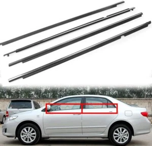 ✨4Pcs Door Window Weatherstrips Belt Seal Moulding Trim For Toyota Corolla 09-12 - Picture 1 of 9