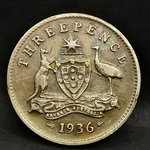 3 PENCE ARGENT 1936 GEORGE V AUSTRALIE / AUSTRALIA SILVER - Picture 1 of 2