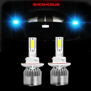 LED Headlight Hi/Low Kit H13 9008 ICE BLUE Bulbs for 2005-2012 FORD Mustang GT - Picture 1 of 12