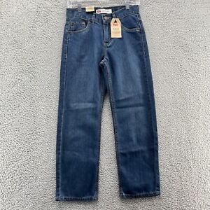 Levis Jeans Boys Size 12 Blue Denim 550 Relaxed Adjustable Waist Tapered Leg New