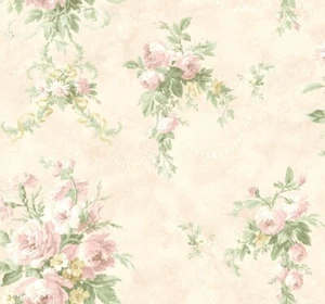 Antebellum Rose Bouquet Wallpaper Savannah House by Wallquest SV60501 - Picture 1 of 1