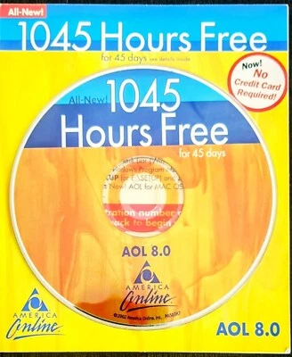 "Cherry Wood Statin" America Online Collectible / Install Disc, AOL CD v8.0 RARE - Image 1 of 2