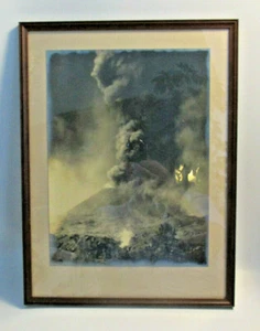 Original Hugo Brehme Gelatine Silberdruck Foto (C) Vulkan El Paricutin - Bild 1 von 5