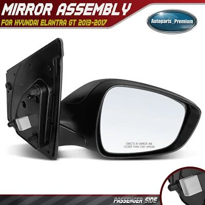 Espejo retrovisor eléctrico pintable térmico negro pasajero para Hyundai Elantra GT 2013-2017 Foto 1 de 4