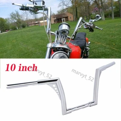 Chrome 10" Ape Hanger Handlebar For Yamaha Road Star Virago V-Star 1100/1300 - Imagem 1 de 4