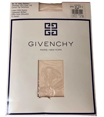 Givenchy Pantyhose Body Gleamer Ref 157 Size C Control Top Blush Shimmer Vintage - Image 1 of 2