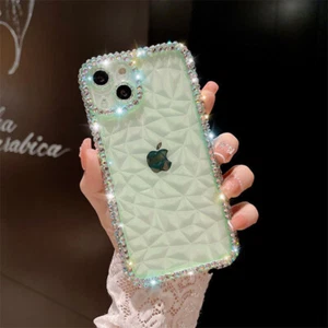 iPhone 14 13 12 11 15 Pro Max Bling Glitter Crystal Diamond Case Cover Bling - Photo 1 sur 16