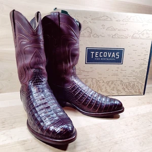 Tecovas The Dillon Caiman Belly Cowboystiefel Herren 12,5 EE Schokobraun - Bild 1 von 11