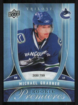 2009-10 Upper Deck Trilogy #128 Michael Grabner RC /799 - Image 1 of 2