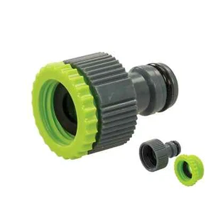 Garden Hose Tap Connector 1/2" & 3/4" Female Thread Adaptor Quick Click Pipe NEW - Picture 1 of 9