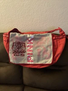 VINTAGE Victorias Secret Pink Graphic X LARGE Duffle Bag Carry on Luggage RARE - Picture 1 of 9