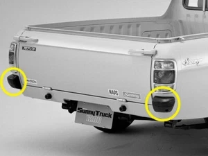 REAR RUBBER BUMPER BUMPERETTES 2PCS FIT NISSAN DATSUN 1200 B110 B120 UTE PICKUP - Picture 1 of 1