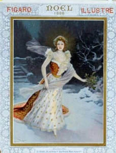 ORIGINAL VINTAGE POSTERGIRL NOEL FOR FIGARO ILLUSTRE 1898 - Picture 1 of 1