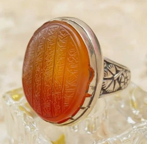 Anello in argento 925 intarsiato con pietra agata, una delle pietre preziose più belle - Foto 1 di 4