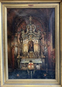 Antique Oil Painting FINE GERMAN IMPRESSIONIST Church of St Peter Schwarzwald - Picture 1 of 12