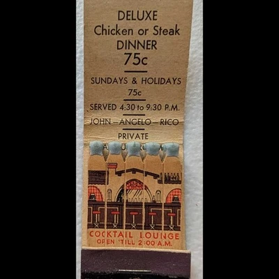 Libro completo de cerillas Delmar Italian Restaurant - San Francisco, CA Foto 1 de 3