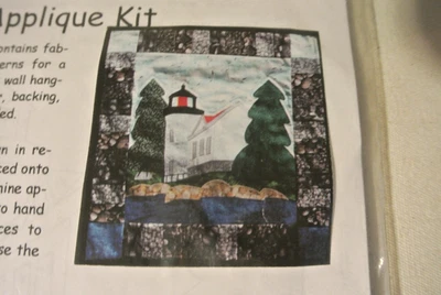 Sewing by the Sea applique Pattern Maine Lighthouse Bass Harbor Wall hanging - Image 1 of 3