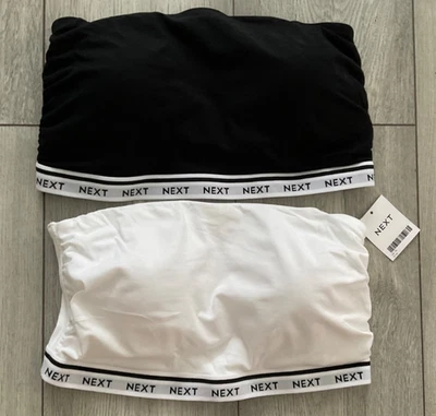 NEXT 2 PACK BANDEAU STYLE BRA’S..BRAND NEW..SIZE 16..BLACK & WHITE - Image 1 of 4