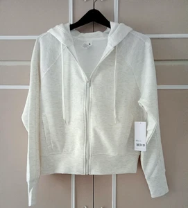 YOGALICIOUS Designer Active Wear Hooded Top (XS) Oatmeal (Full Description Below - Picture 1 of 6
