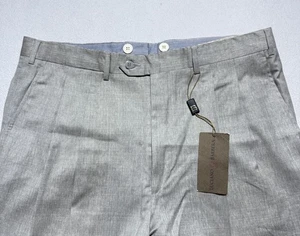 Pantalones de vestir Luciano Barbera para hombre 38 (EU 54) grises todas las estaciones 100 % lana etiquetas nuevas - Imagen 1 de 9