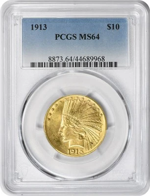 1913 $10 Gold Indian MS64 PCGS - Image 1 of 4