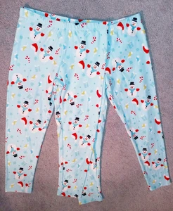 lot of 2prs ONE STEP UP Girl sz S 7/8 Winter Pajama Pants Pull On Winter Motif - Picture 1 of 2