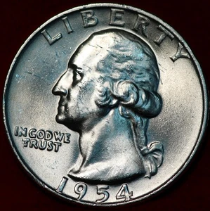 Uncirculated 1954-D Denver Mint Silver Washington Quarter - Picture 1 of 2