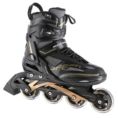 MARKENLOS NA2150 SCHWARZ-GOLD GRÖSSE 41 INLINESKATES NILS EXTREME
