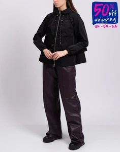 RRP€585 DUVETICA Jacket IT42 US6 UK10 M Black Partly Lined Drawstring Hood - Picture 1 of 11
