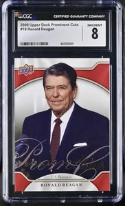 2009 Upper Deck Prominent Cuts #19 RONALD REAGAN U.S. PRESIDENT CGC 8 ๐บ๐ธ - Picture 1 of 2