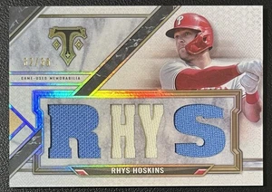 2021 Topps Triple Threads Rhys Hoskins /36 GAME USED Patch Philadelphia Phillies - Picture 1 of 3