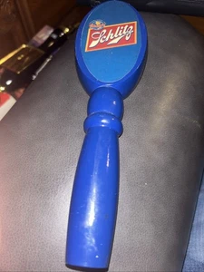 Vintage Schlitz Beer Tap Handle Blue Acrylic Great Condition - Picture 1 of 3
