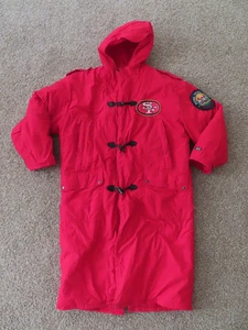 Vintage San Francisco 49ers Jacke Herren XL Rot NFL Puffer Maxi Mantel Parka Angeln - Bild 1 von 21