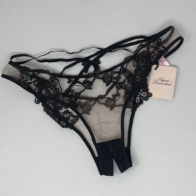Agent Provocateur Mirabelle Black Ouvert Brief AP4 Large NWT - Image 1 of 4