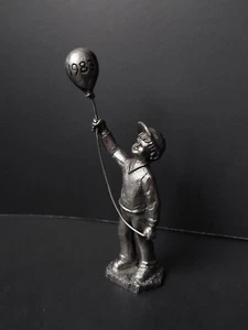 Pewter Boy With Balloon 1983 Figurine SIGNED Michael Ricker - Picture 1 of 10