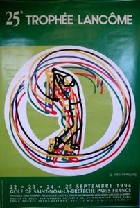 25 TH LANCOME CUP GOLF POSTER SAINT NOM DE LA BRETECHE BY FROMANGER - Picture 1 of 1