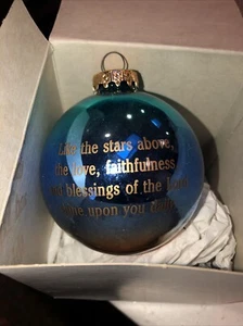 Blessing Of The Lord Prayer Christmas Ornament NIB Decorated Glass - Picture 1 of 3