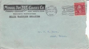 1914, Morning Dry Goods, Ft. Worth to Star, TX (18088) - Imagen 1 de 1