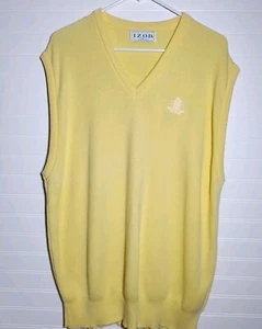 Izod Mens Yellow Size Xlg Pull Over Sleeveless Vest - Picture 1 of 4