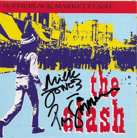 Mick Jones/Paul Simonon Signed The Clash: Super Black Market Clash CD  AFTAL Cover