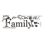 Family Letter Self Diy Door Window Wall Sticker Home Decor Domitory Pvc