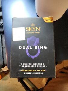 SKYN Dual Ring Vibrating Ring Sensual Personal Massager 3 Modes Rechargeable