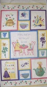 High Tea Cotton Panel by Sandy Gervais for Moda 58cm x 110cm - Picture 1 of 1